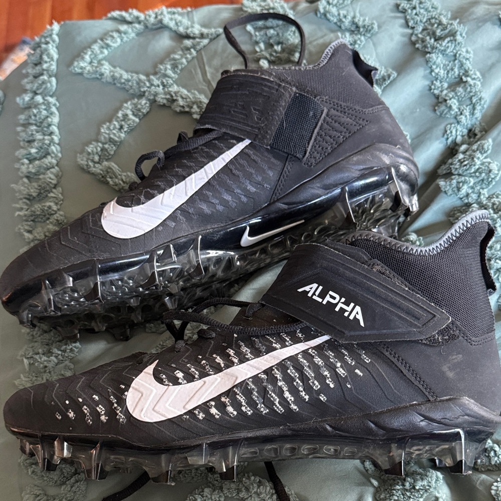 Nike Alpha Black and White Cleats